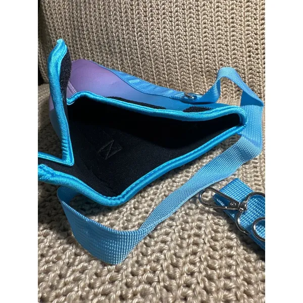 Water Bottle Carrier w/ Phone Pocket Insulated Neoprene Holder Crossbody Strap - Image 4