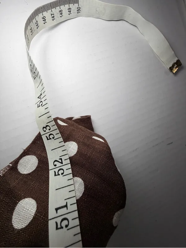Halogen Brown Maxi Dress with White Polka Dots small flaw inside linen blend - Image 8
