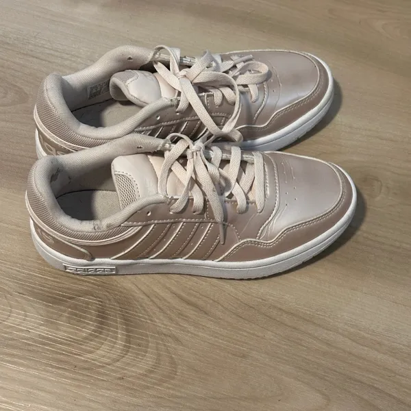 Adidas Hoops 3.0 Low Rose Gold 6.5 Women Metallic Sneakers Casual - Image 3