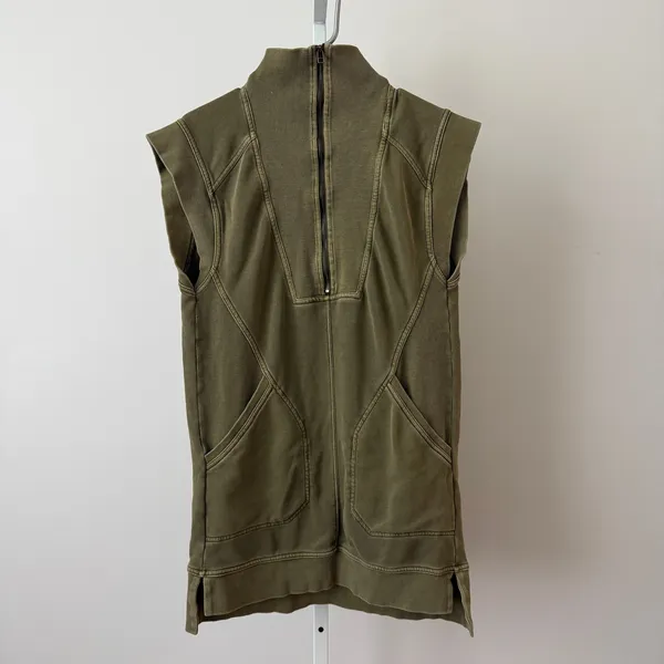 Anthropologie Daily Practice S Green Vest Zip Sleeveless Sweatshirt‎ Pullover Boho - Image 7