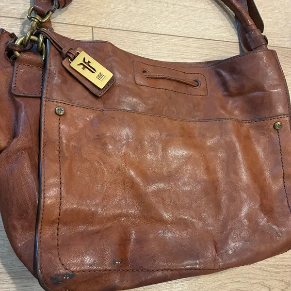 Frye Demi Hobo Satchel Brown Leather Bag - Image 2