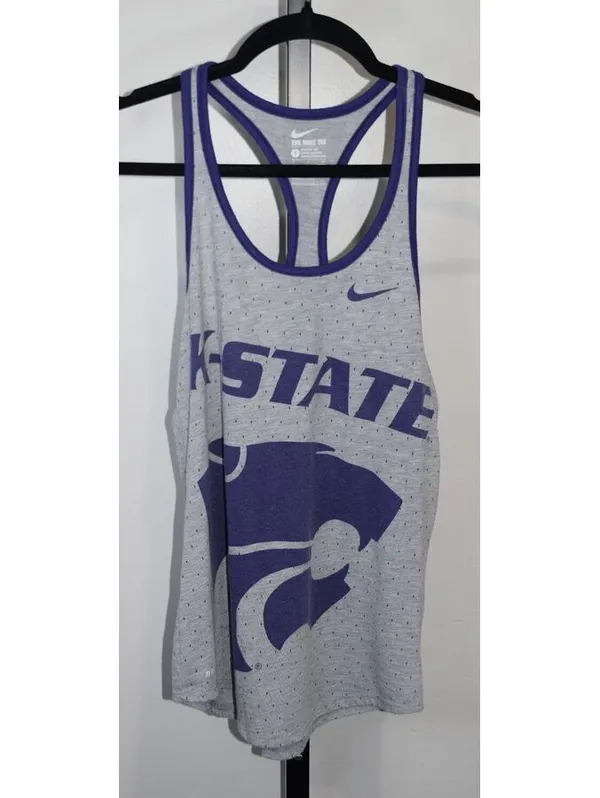 Nike K-State Athletic Cut Dri-FIT Racerback Tank Top Size Small Streetwear - Image 2