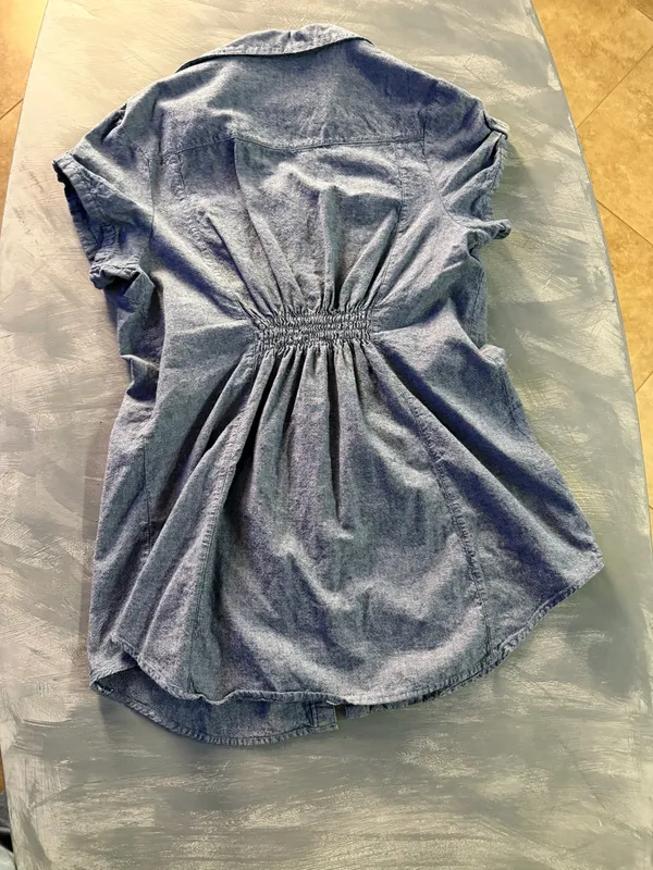 last kiss Blue Denim Shirt Dress‎ - Image 5