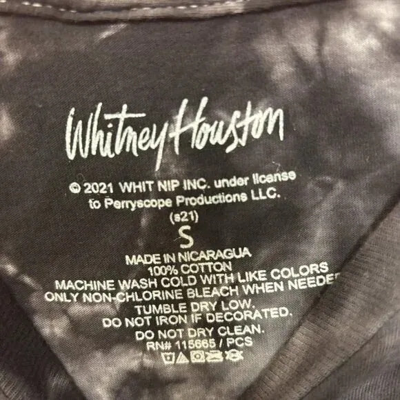 Whitney Houston Self-Titled Album Cover tie dye Tee size small - Image 4