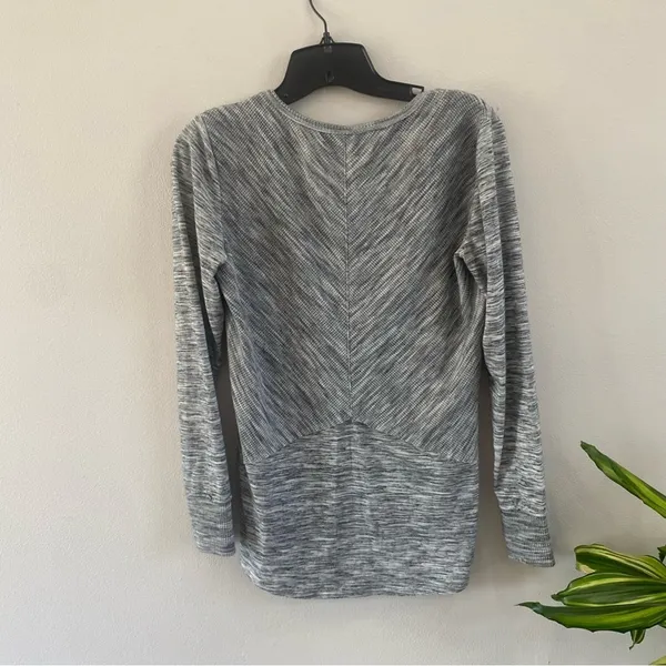 KUHL‎ Svenna Gray Space Dye Henley Top Women's Small Long Sleeve Pullover - Image 2