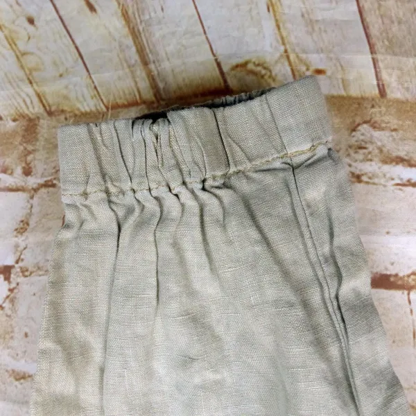 Blank NYC Cargo Pants Womens 27 100% Linen Beige Utility Jogger Pull On Beach - Image 6