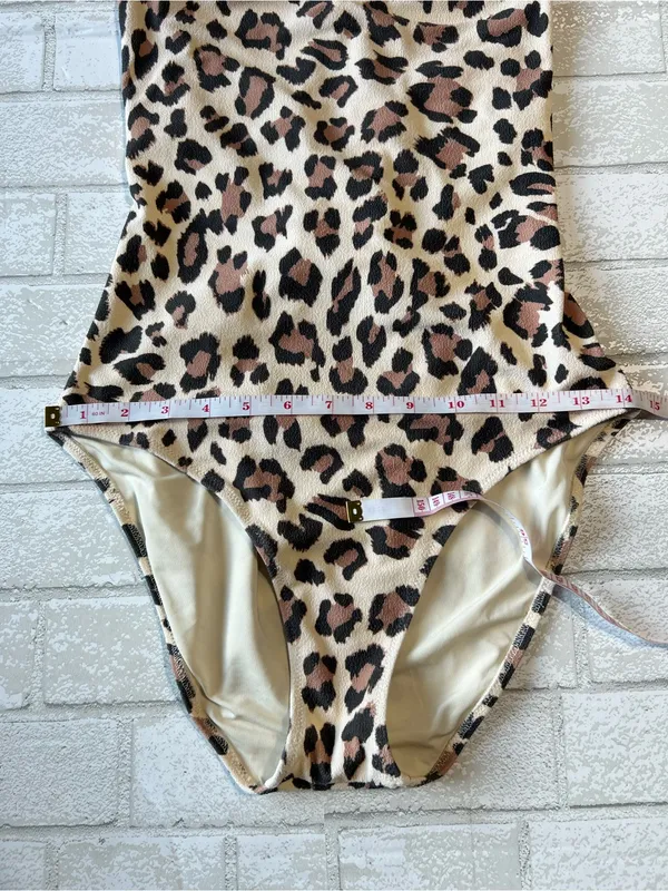 Aerie Leopard Print One-Piece Swimsuit - Beige & Brown - Image 7