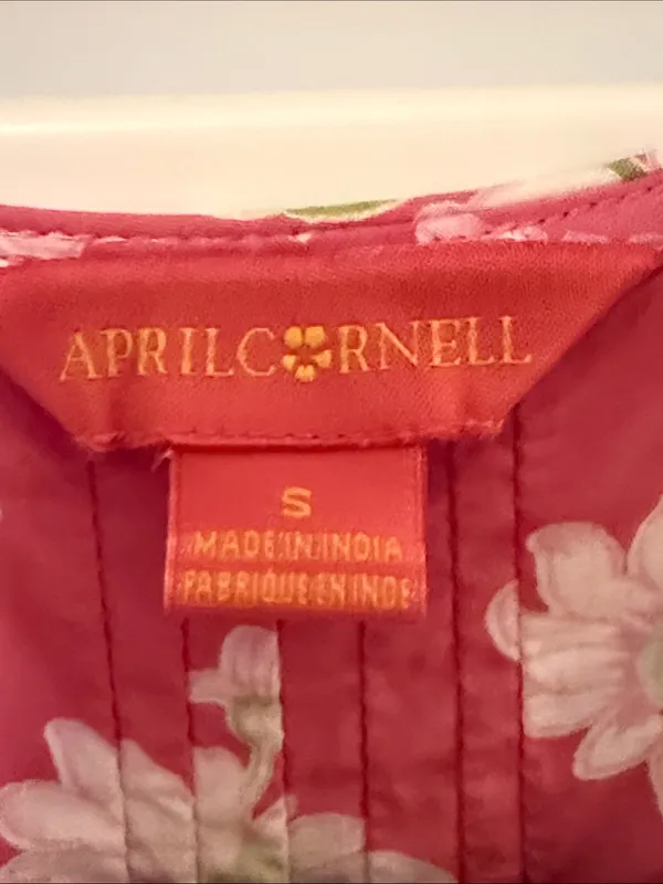 April Cornell Pink Floral Sleeveless Dress - Image 3