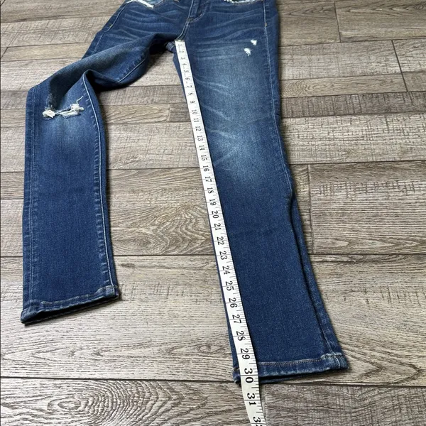 Flying Monkey Dark Blue Distressed Skinny Jeans - Image 9