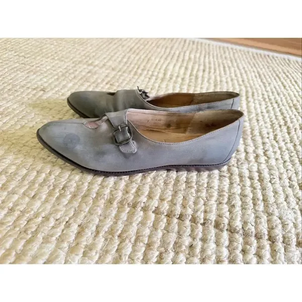 Nike Air Gray Leather Mary Jane Flats Buckle Shoes Women’s US 7 Made in Brazil - Image 2