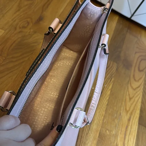 Kate Spade New York Light Pink Leather Compartment Shoulder Bag Purse - Image 8