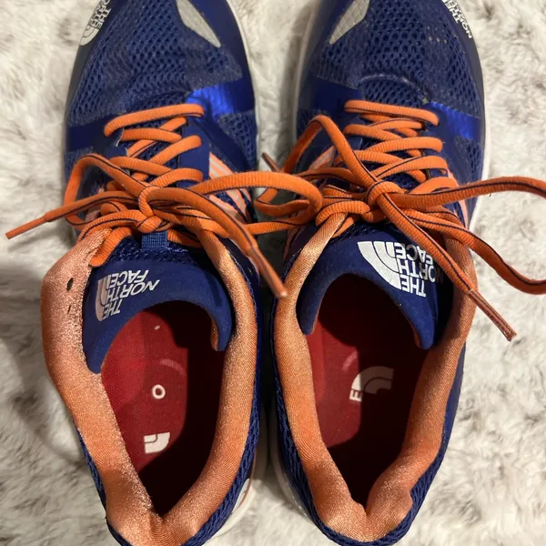 North Face Hyper-Track Guide running shoes blue and coral - Image 12
