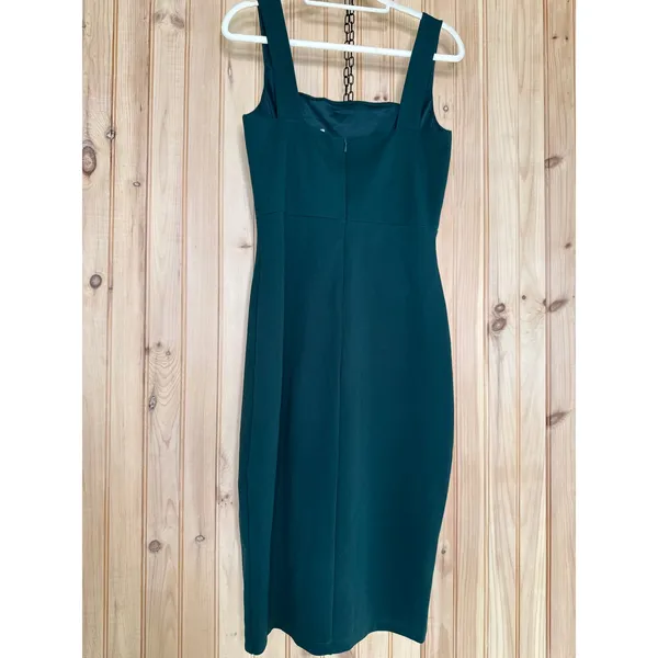 NWOT Lulus Baby, You're The One Dark Green Sleeveless Bodycon Midi Dress Party L - Image 5