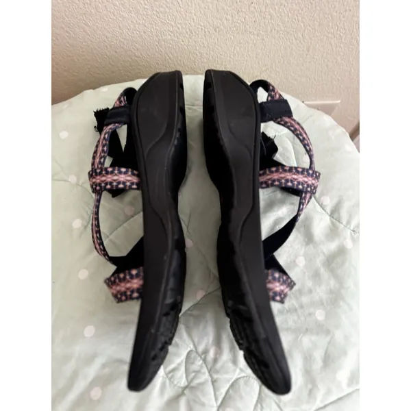 Chaco Black/Pink/Blue Strappy Sandals Women's US 11 Synthetic Adjustable - Image 2