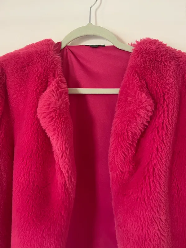 Pink Furry Coat - Image 2