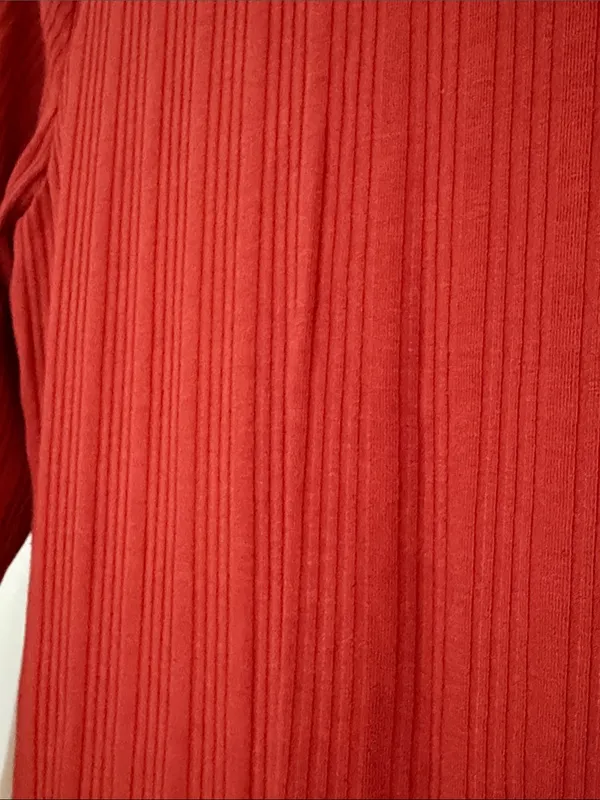 J. Crew Ribbed Long-Sleeve Mock Neck Sweater - Red - Image 2