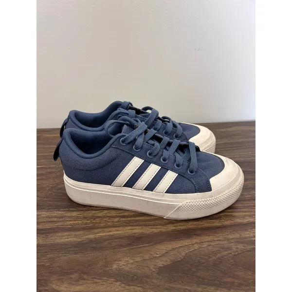 Adidas Nizza Platform Navy‎ Blue Canvas Low Top Sneakers ID1084 Womens 5 - Image 6