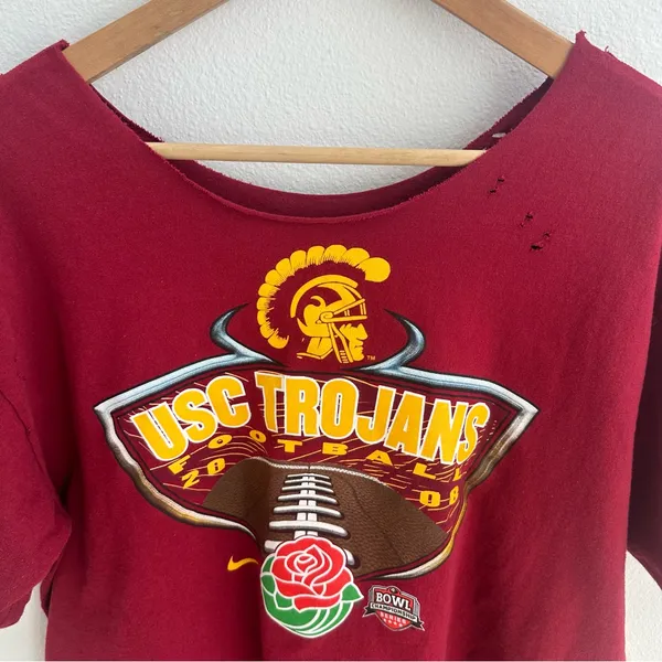 USC Trojans Nike Football Off The Shoulder Tee - Image 6