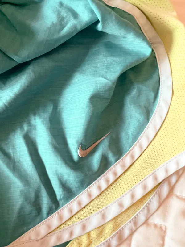 Nike DRI-FIT Blue White And Neon Yellow Tempo Shorts Size XS - Image 4