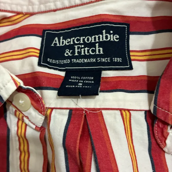 Abercrombie & Fitch Striped Cotton Long Sleeve Button-Up Shirt Size S Men’s - Image 6