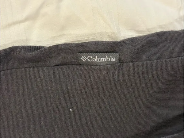 Columbia Charcoal Gray Waffle Knit Henley Hoodie Top Size Large - Image 7