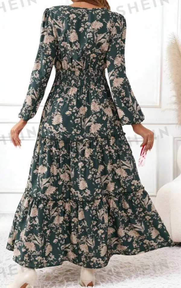 SheIn Floral Print Long Sleeve Dress - Image 2