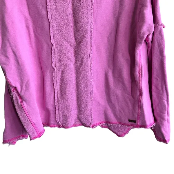 ALALA Revolve Cypher Distressed Sweatshirt Pink Pullover Small - Image 7
