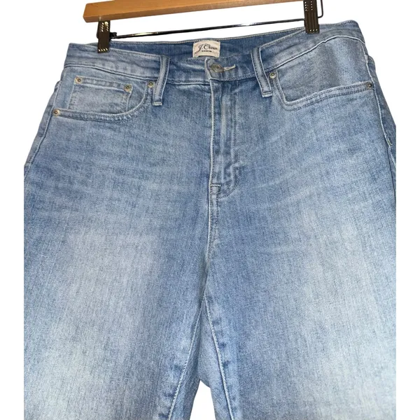 J Crew‎ Slim Boyfriend Jeans Womens 28 Lightwash Mid Rise Classic Stretch Preppy - Image 2