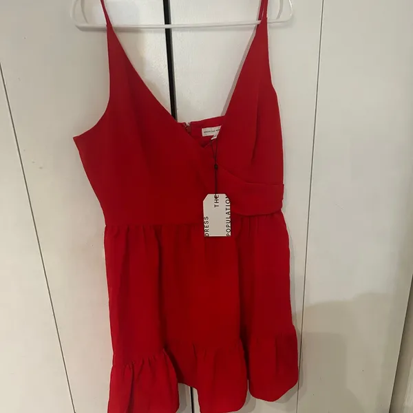 Nordstrom Bold Red Dress the population dress - Image 4