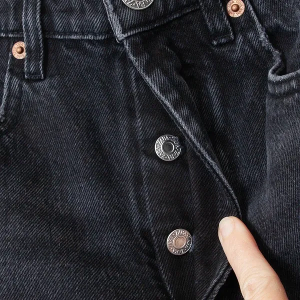 Zara High Rise Button Fly Distressed‎ Denim Shorts Womens Size 4 - Image 7