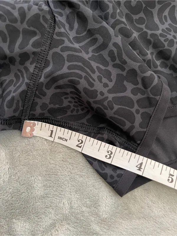 Lululemon Run Times shorts 4” black gray print running gym training activewear 8 - Image 11