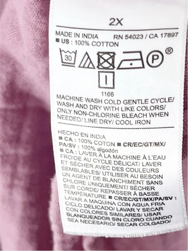 OLD NAVY Purple Short Sleeves Side Pockets Gauzy Dress 2X Casual Picnic BBQ Boho - Image 4