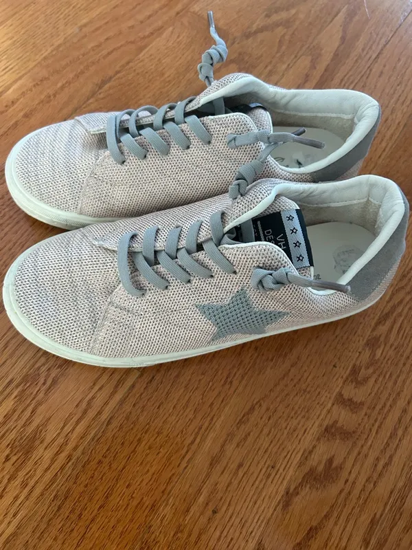 Vintage Havana pale pink and Gray Women's Sneakers - Image 2
