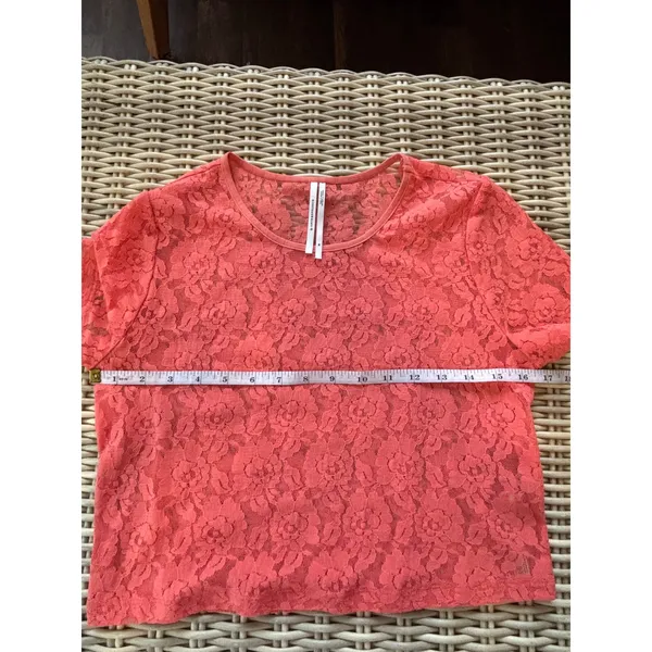 Anthropologie Floral Lace Crop Top medium layered maximalist boho‎ prairie - Image 5