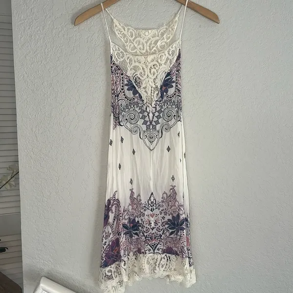 Free People Intimately Lace Mini Dress Purple Boho Indie Festival Stagecoach - Image 2