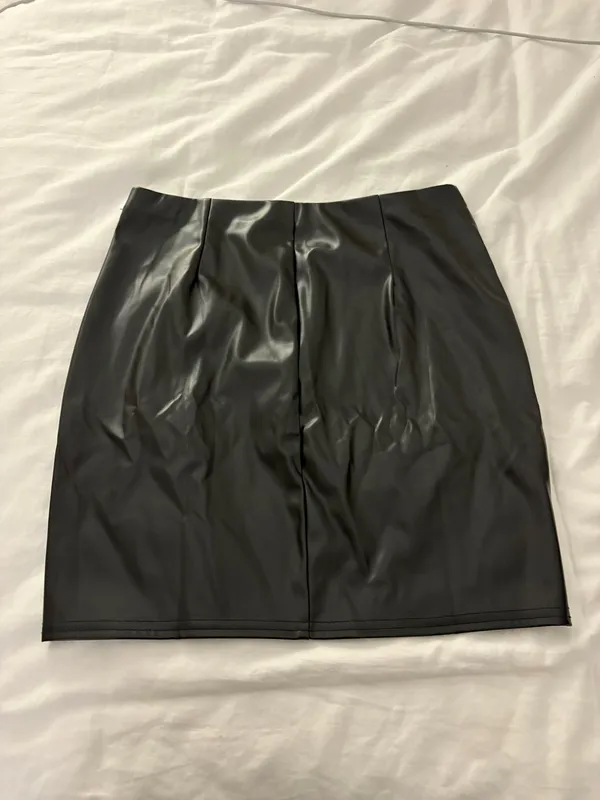 Amazon Faux Leather Bodycon Mini Skirt - Image 6