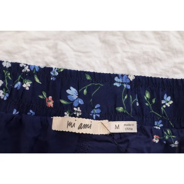 Francesca’s Navy Floral‎ Tiered Mini Skirt Size M NWT Boho - Image 6