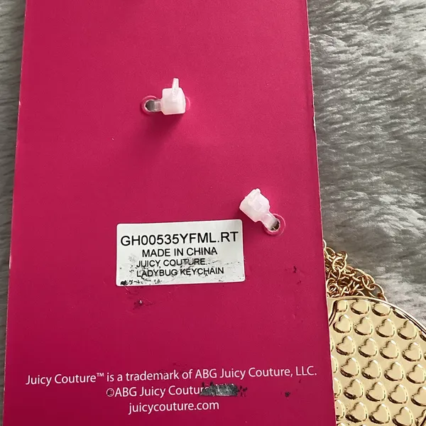 Juicy Couture Red Ladybug Gold-Tone Keychain Bag Charm - Image 5