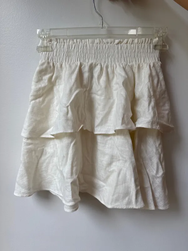 Princess Polly Ivory Ruffle Skirt - Image 3