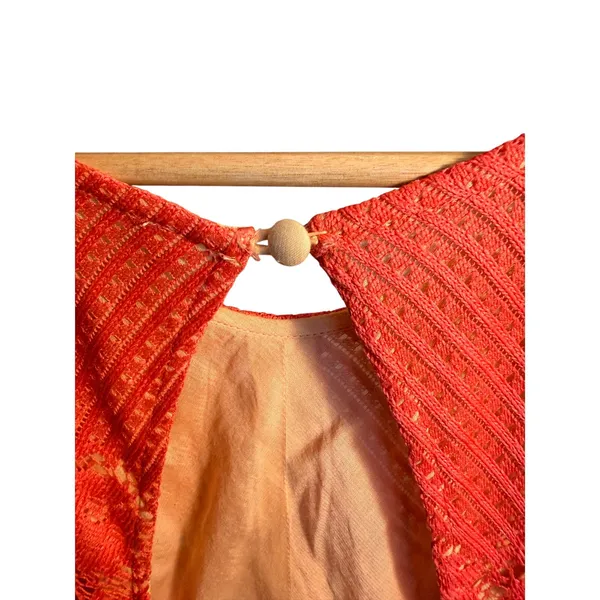 Free People Coral Pink Dress Size 6 - Image 3