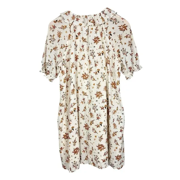 Madewell Ruffle Button Front Trapeze A-line Babydoll Dress Floral Reef Sz Small - Image 11