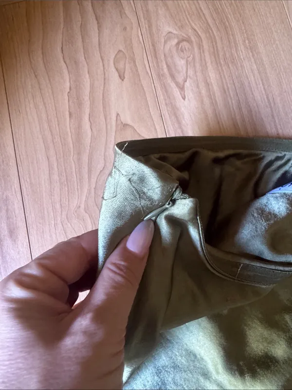 Strapless Olive Green Maxi Dress Size XS - Image 4