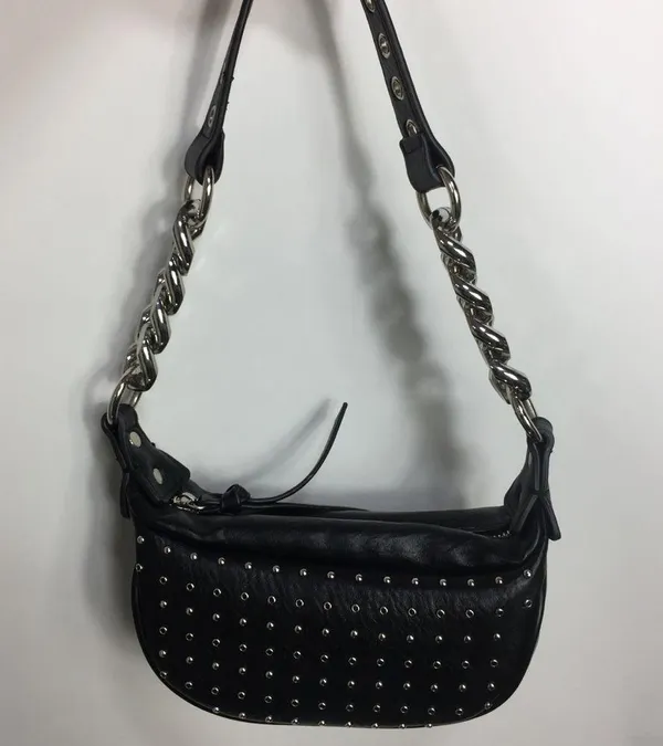 Urban Outfitters Studded Chain Strap Mini Bag Black - Image 3