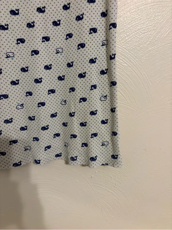 dELiA*s White Tank Sleep Slip with Navy Whale Motif - Image 7