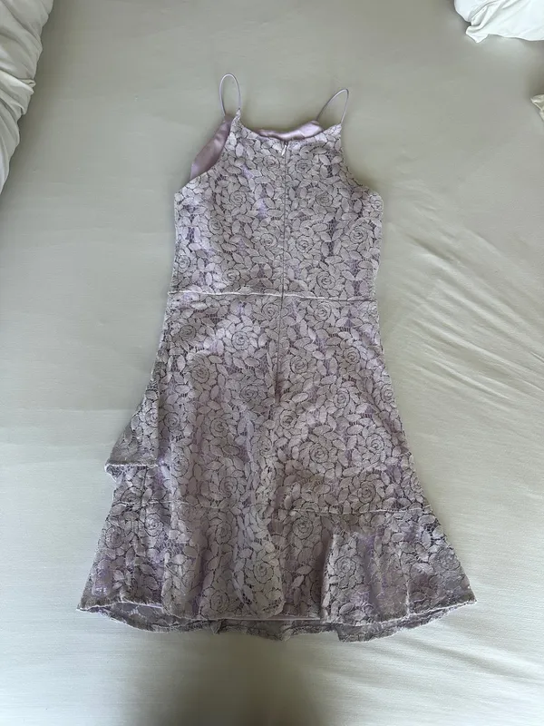 She & Sky Purple Lace Dress - Image 2