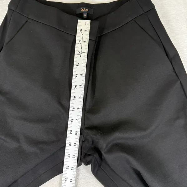 Quince Ultra-Stretch Ponte Trouser Black Wide‎ Leg Pants Womens Size 10 LB70749 - Image 4