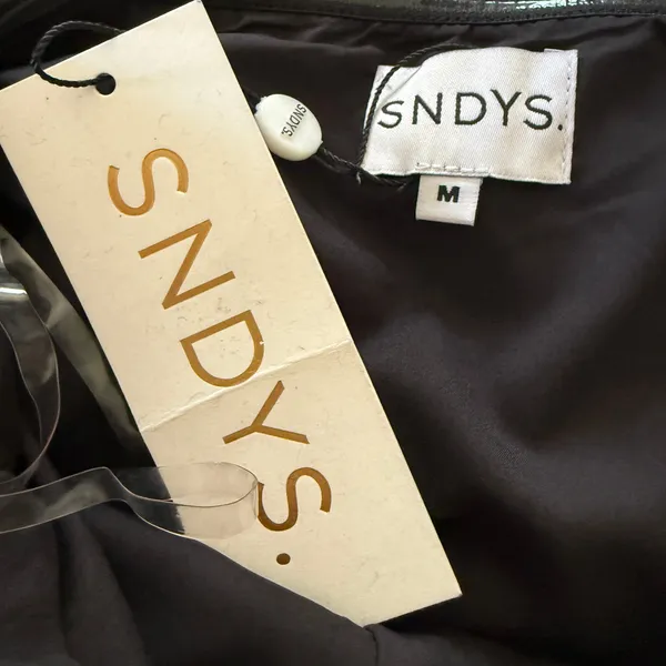 SNDYS Chloe Black Strapless Straight Neck Sheer Bottom Maxi Dress Medium BNWT - Image 6
