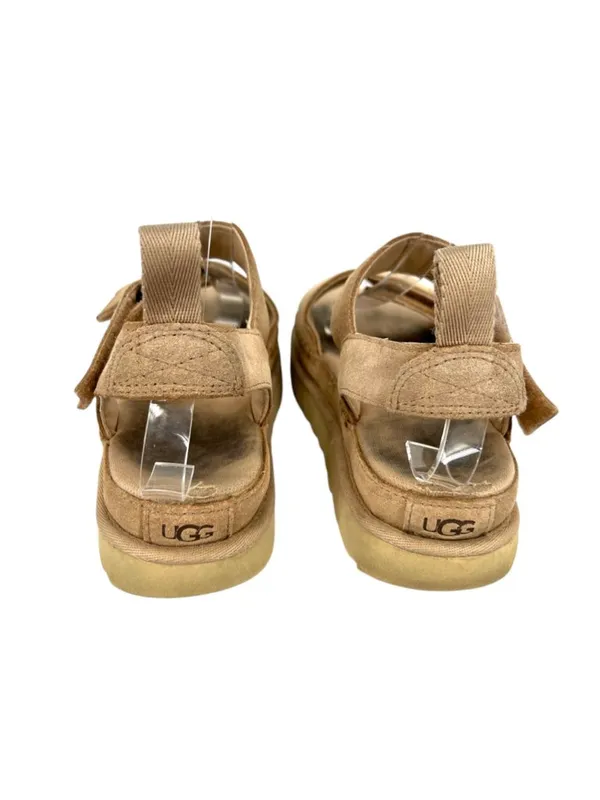 UGG Goldenstar Platform Sandals Beige Suede Bohemian California Casual Size 9 - Image 7