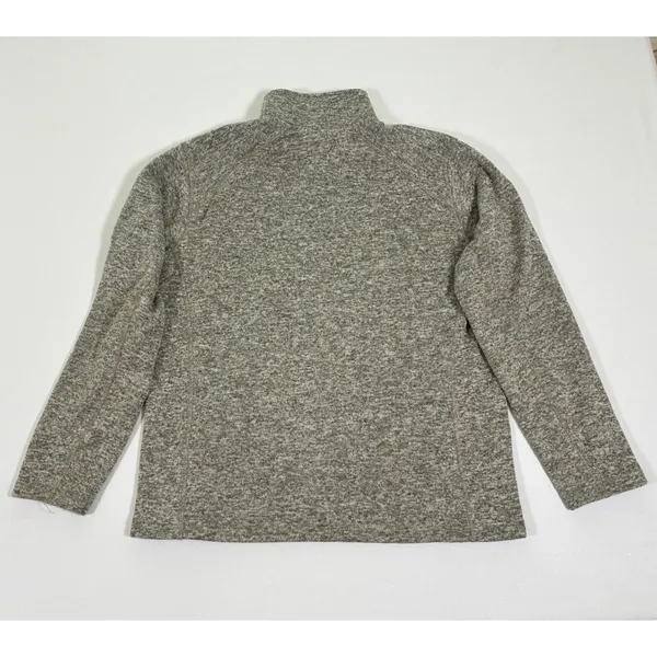 Eddie Bauer Mens XL Gray Heather Quarter Zip Fleece Pullover K3066581 - Image 2