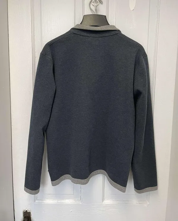 Hugo Boss Gray Pullover Quarter Zip Sweater - Image 2